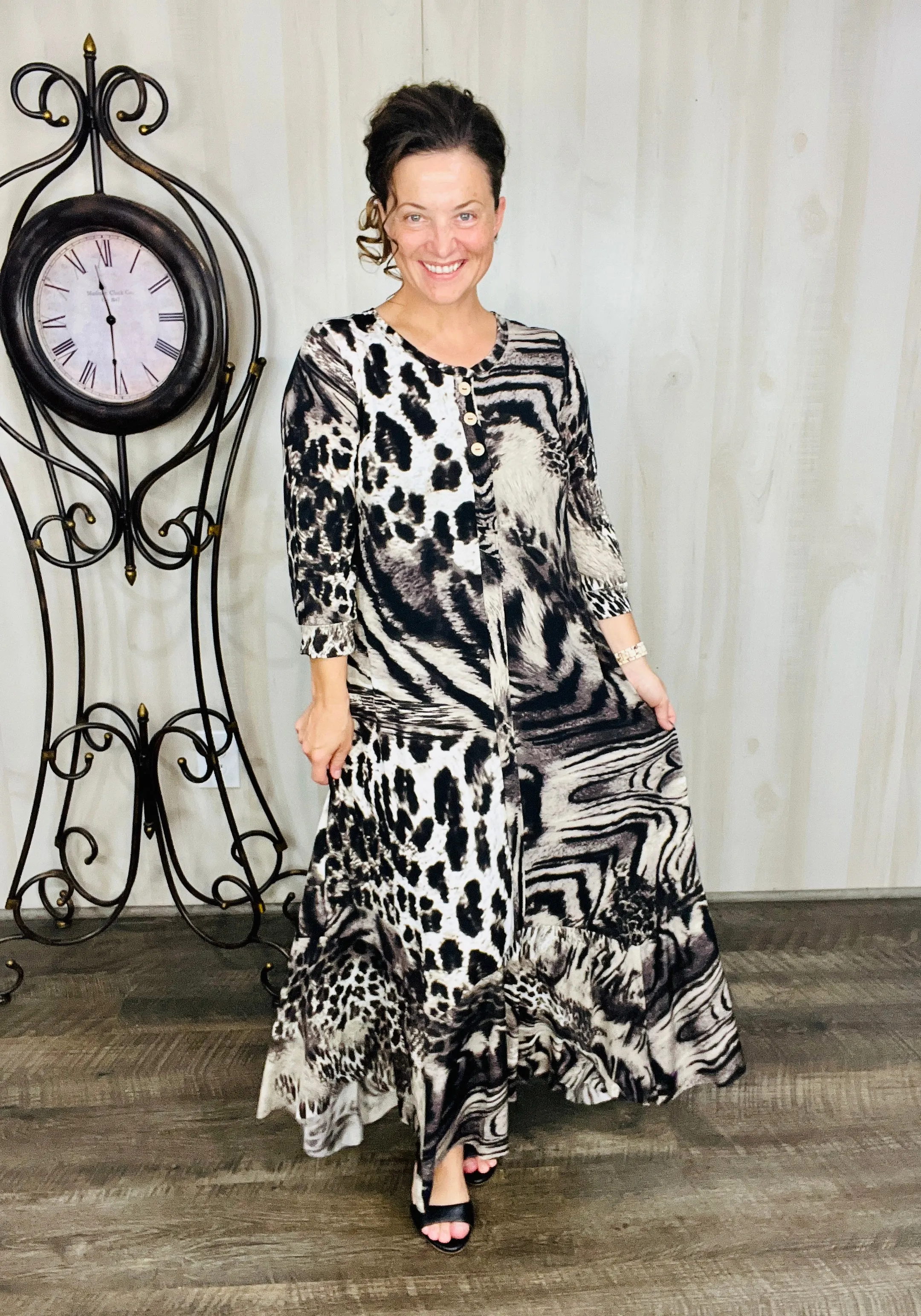 Smiles & Animal Print Dress