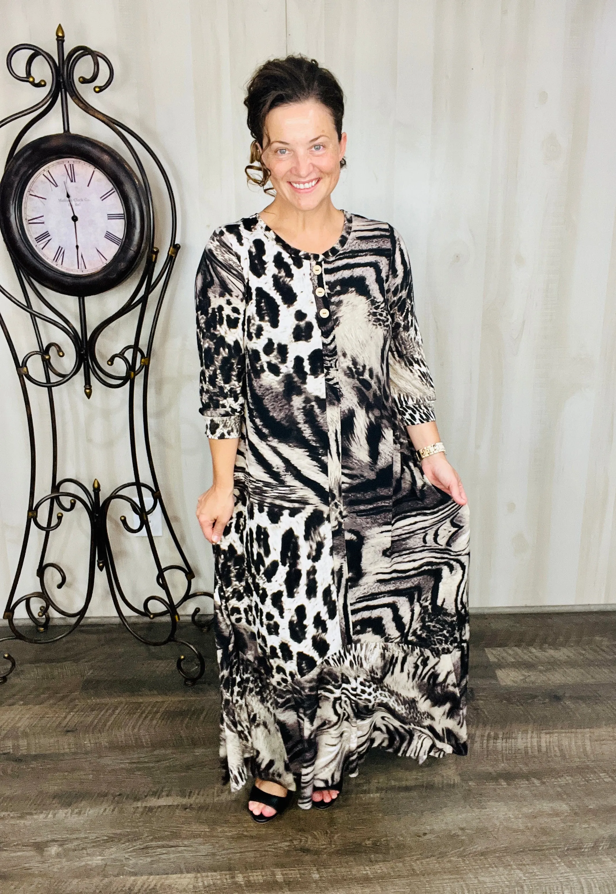 Smiles & Animal Print Dress