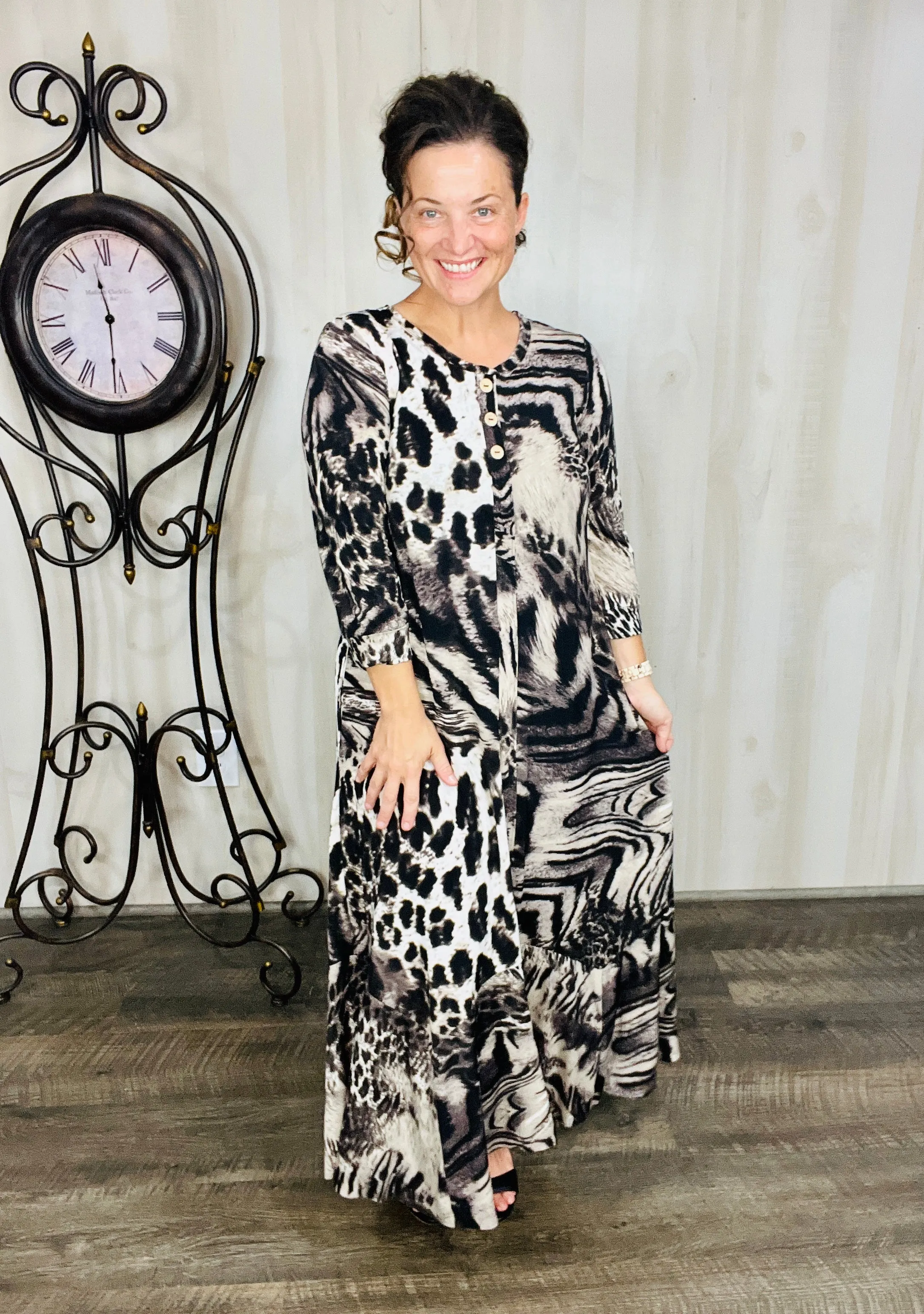 Smiles & Animal Print Dress