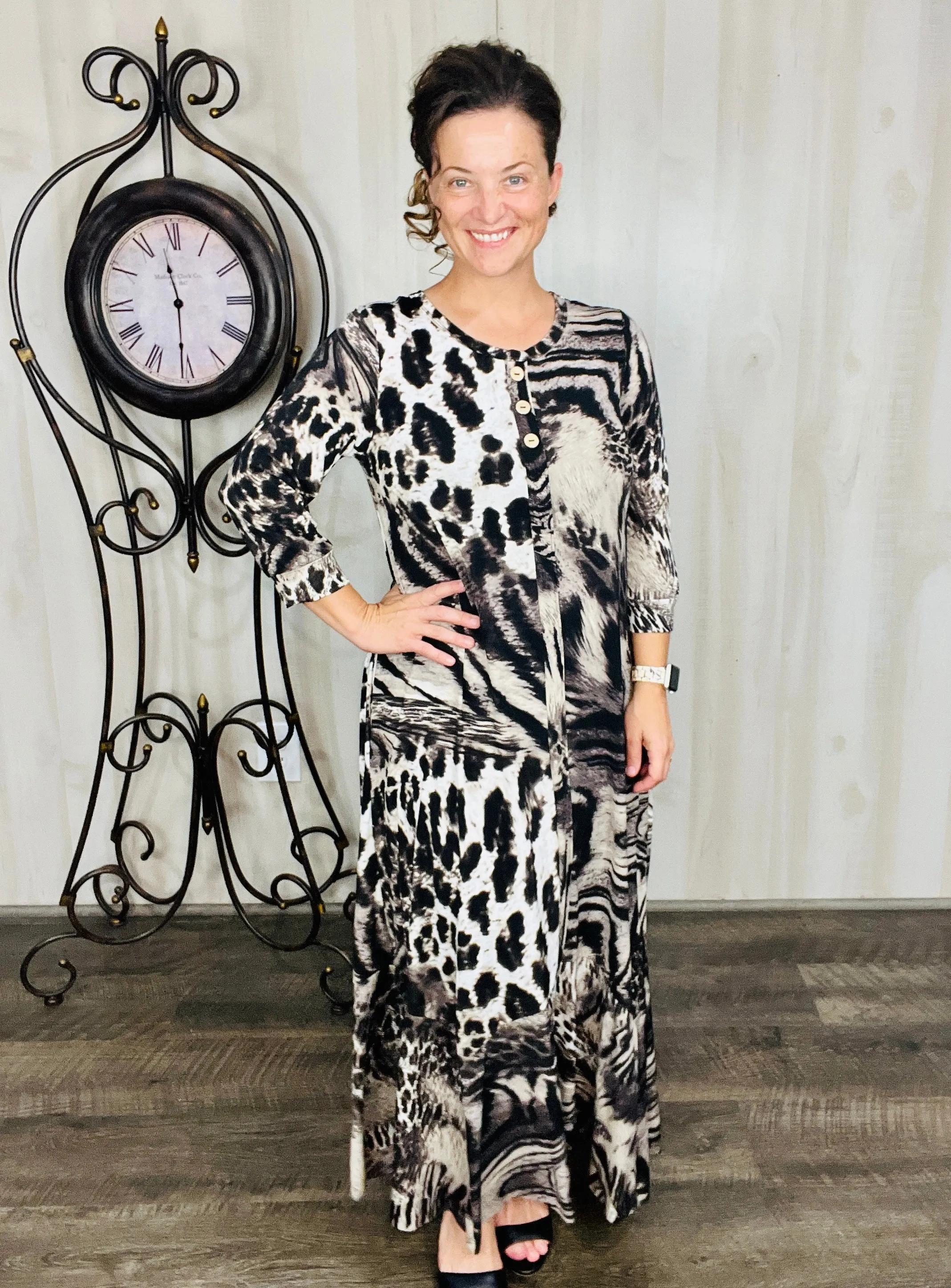 Smiles & Animal Print Dress