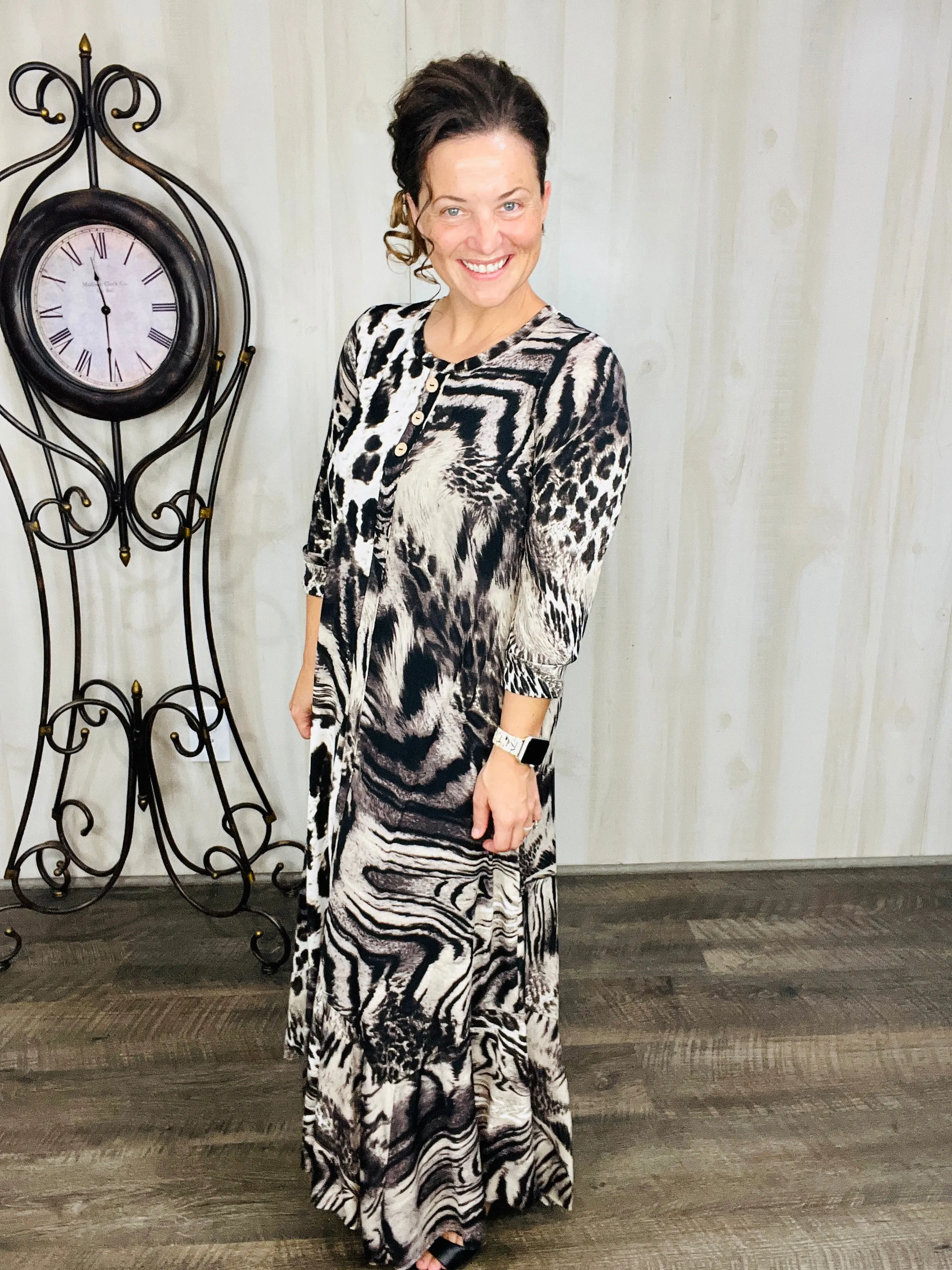 Smiles & Animal Print Dress