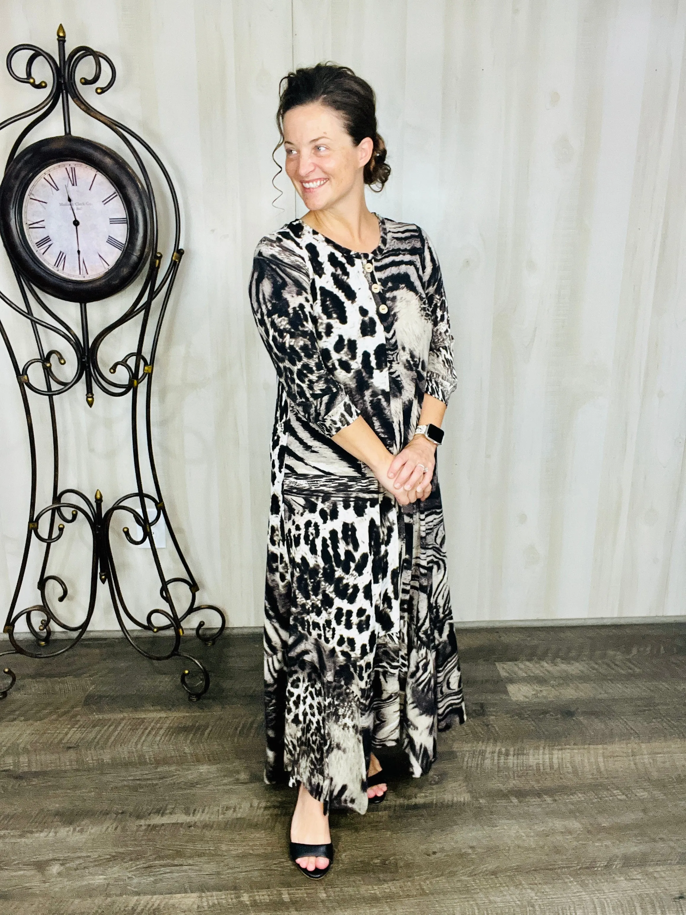 Smiles & Animal Print Dress