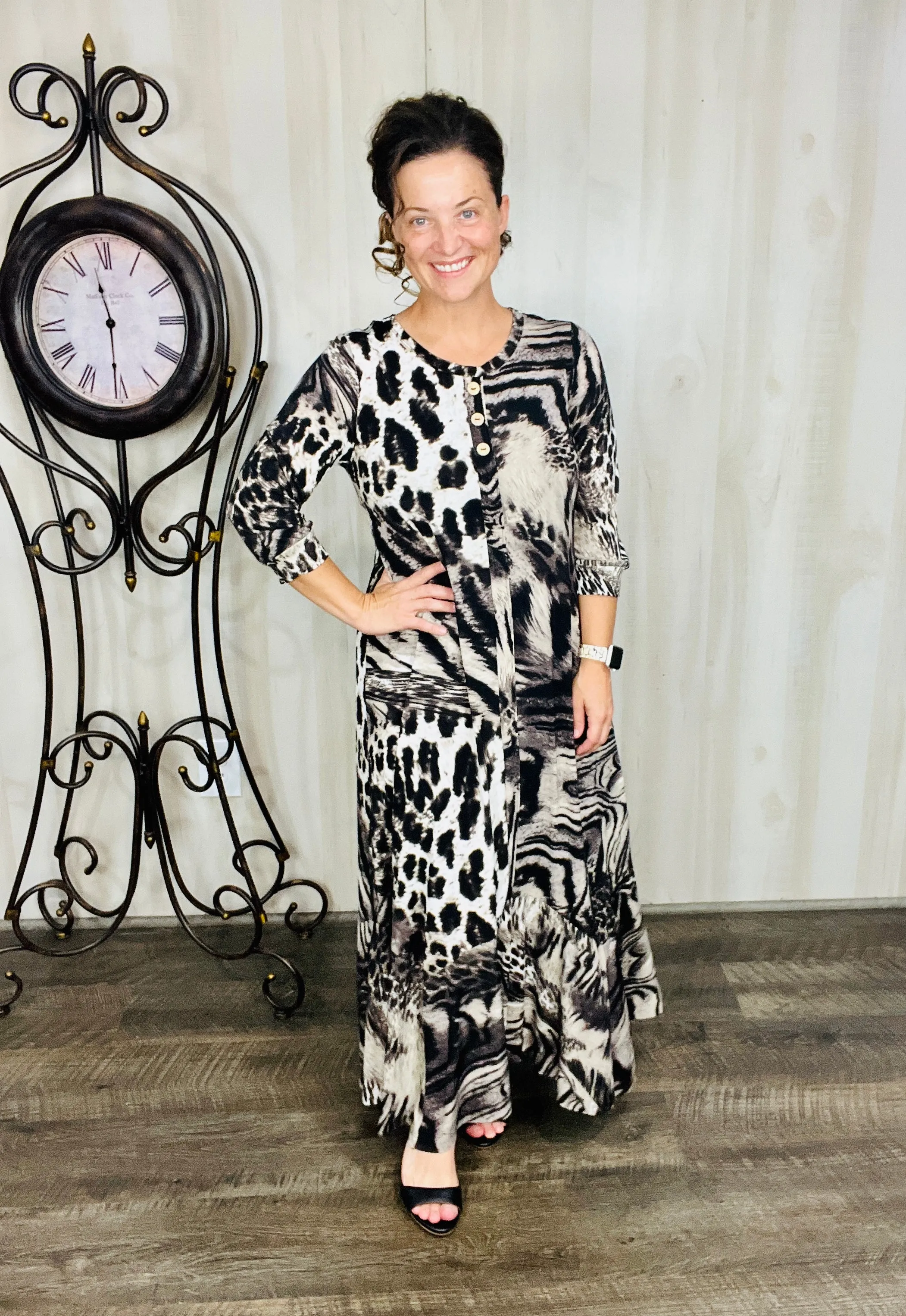 Smiles & Animal Print Dress