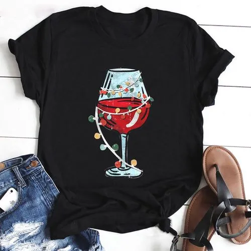 Streetwear Letter Polyester Round Neck Short Sleeve Regular Sleeve Printing T-shirt