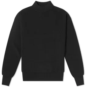 Studio Nicholson Navy Mock Neck KnitBlack