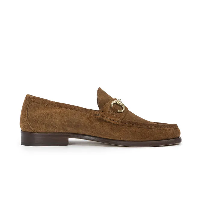 SUEDE LEATHER MOCCASIN WITH CLIP Man Cigar