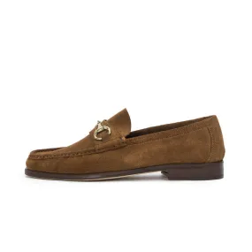 SUEDE LEATHER MOCCASIN WITH CLIP Man Cigar