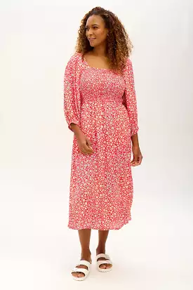 Sugarhill Raquel Midi Shirred Dress