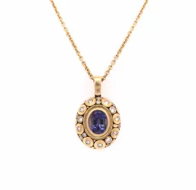 Tanzanite and Diamond Pendant Necklace