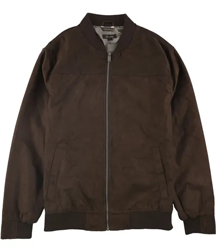 Tasso Elba Mens Suede Bomber Jacket, TW1