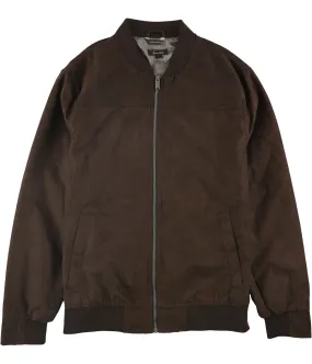 Tasso Elba Mens Suede Bomber Jacket, TW1