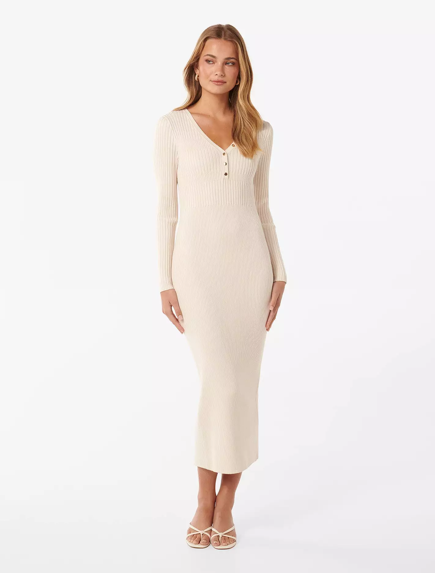 Teagan Ribbed Knit Midi Dress