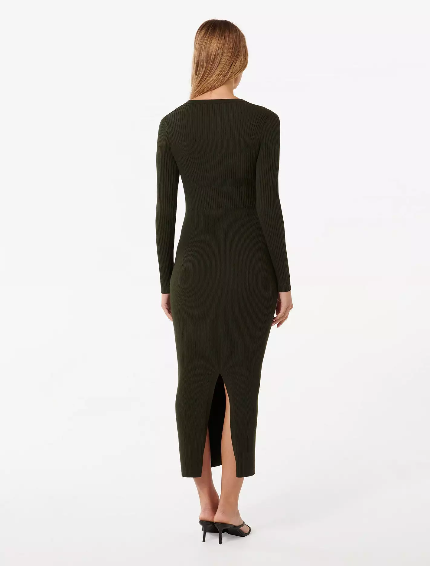 Teagan Ribbed Knit Midi Dress