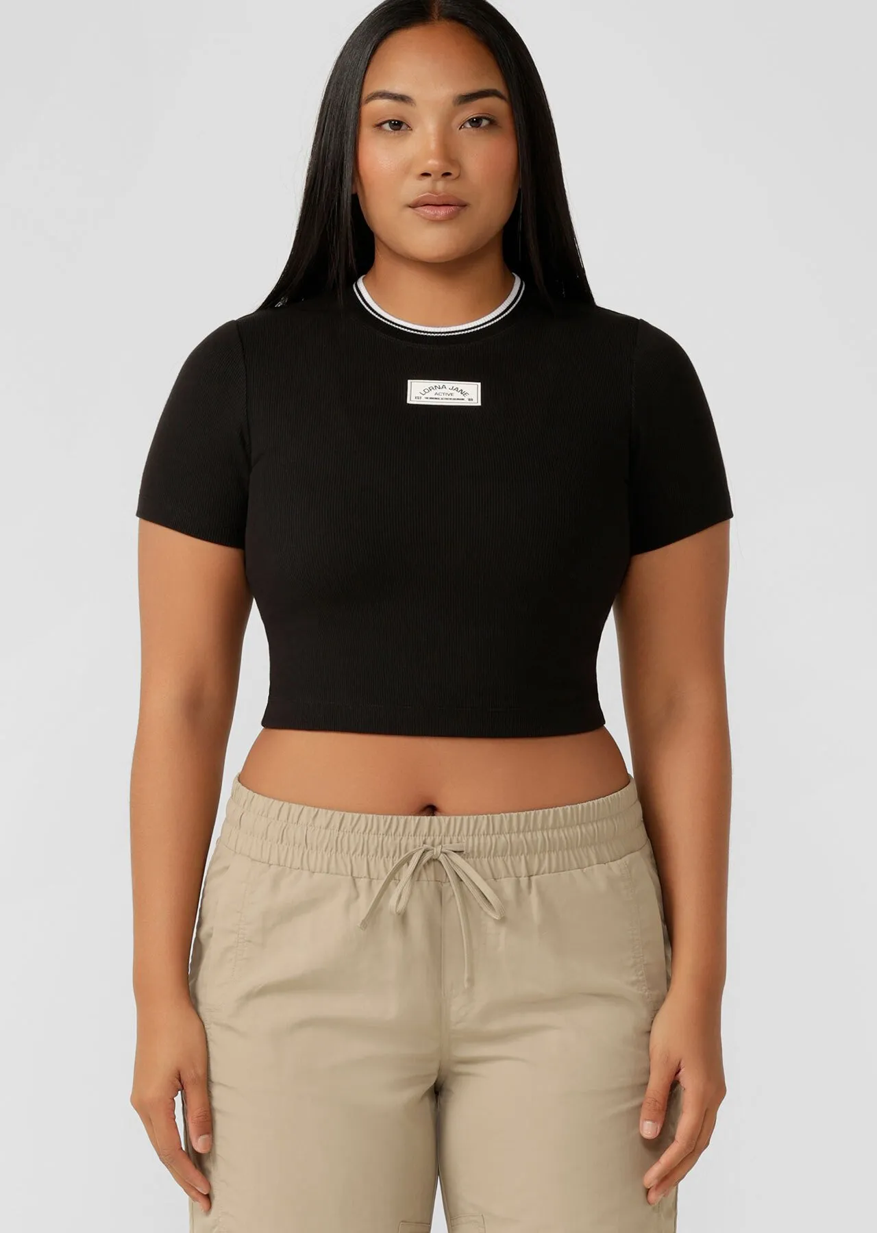 Tie Breaker Cropped Tee