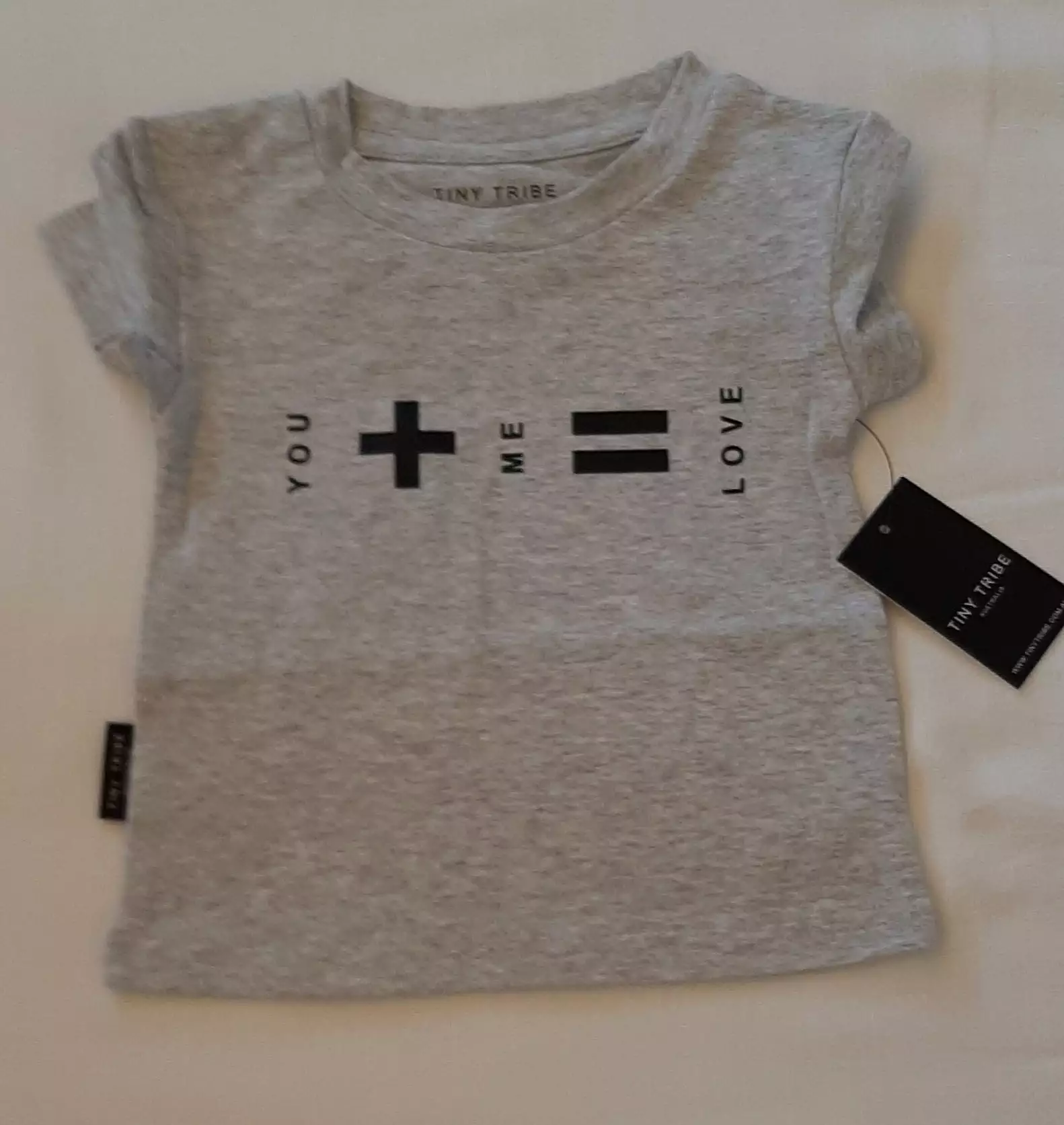 Tiny Tribe You + Me Tee Grey Marle