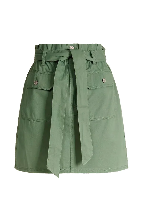 Tommy Hilfiger Women Organic Badge Skirt Olive