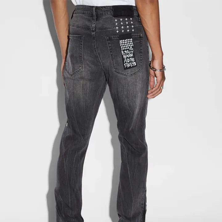 Van Winkle Zipped Jeans (Black) - KMSP24DJ014001