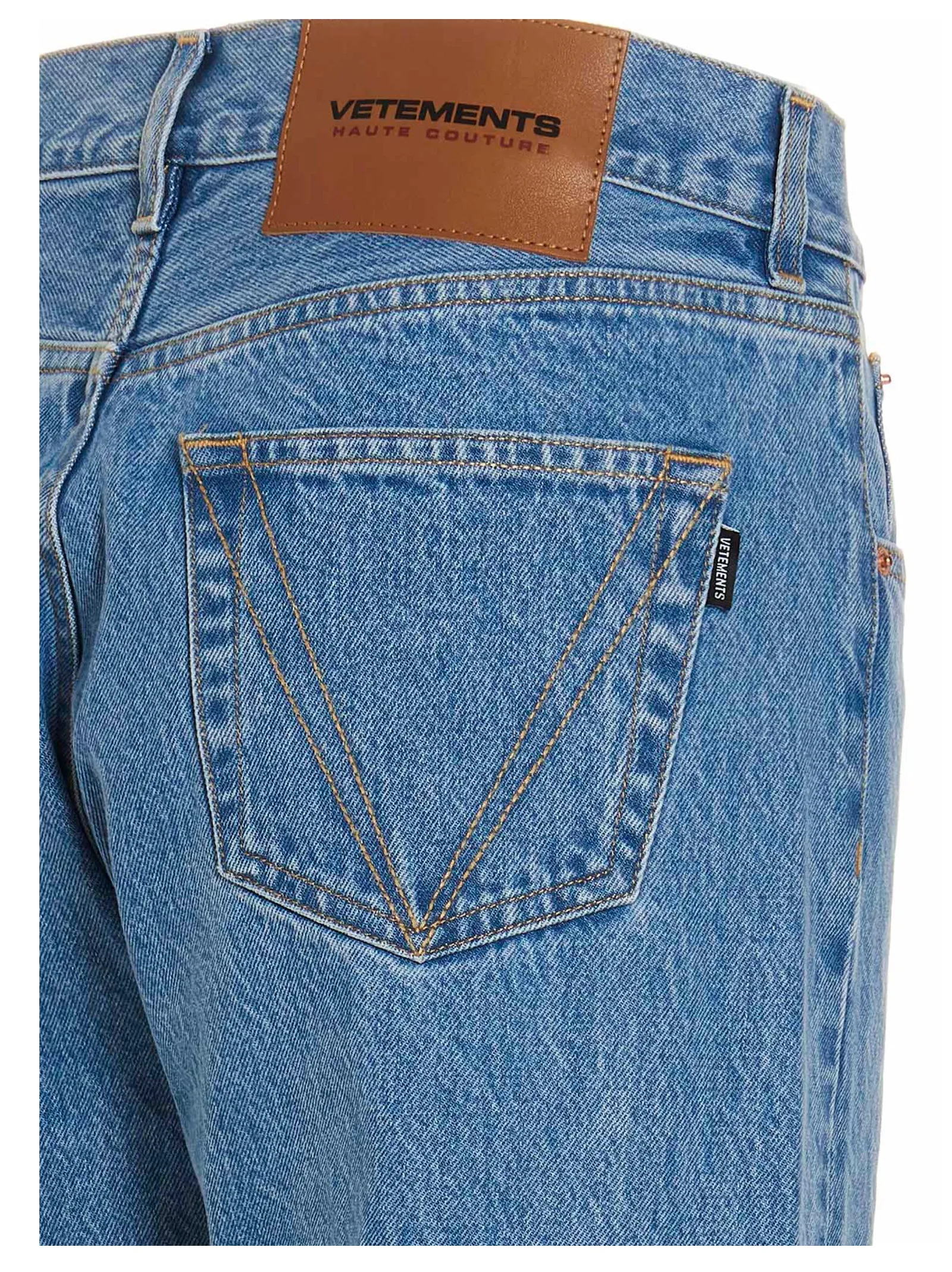 Vetements Logo Embroidered Mid-Rise Jeans