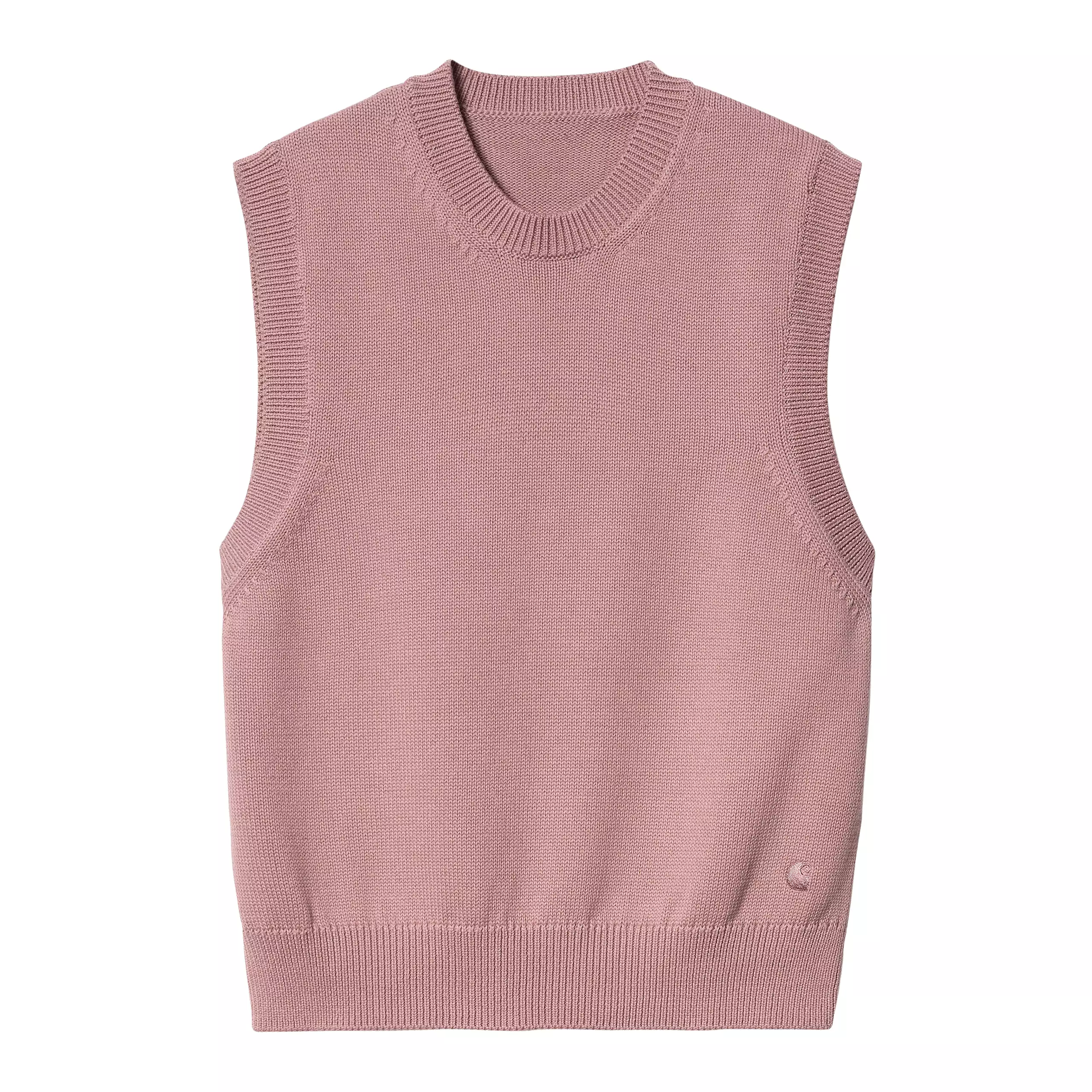 W' CHESTER VEST SWEATER GLASSY PINK