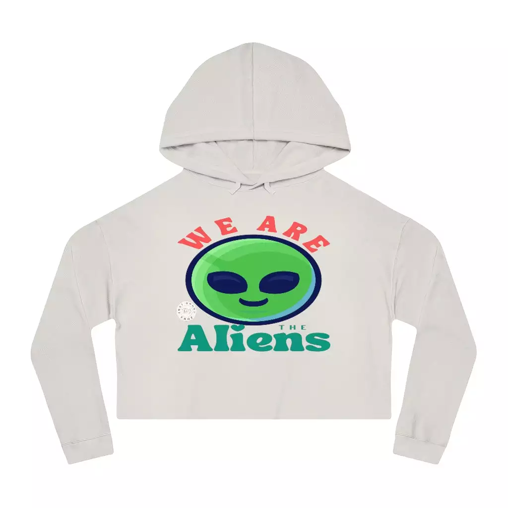 We Are The Aliens Cropped Hoodie