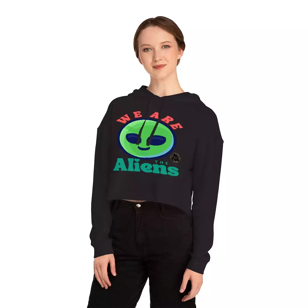 We Are The Aliens Cropped Hoodie