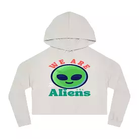 We Are The Aliens Cropped Hoodie