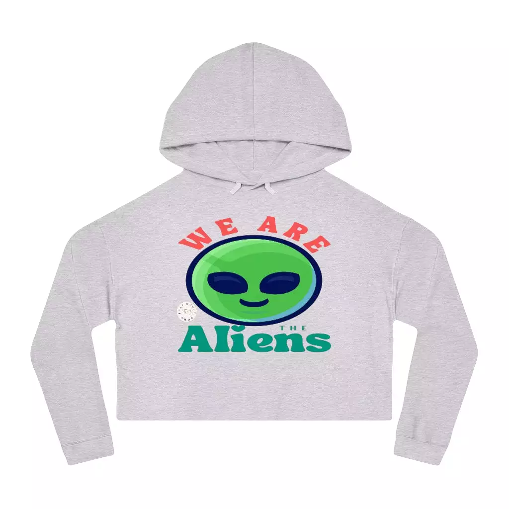 We Are The Aliens Cropped Hoodie