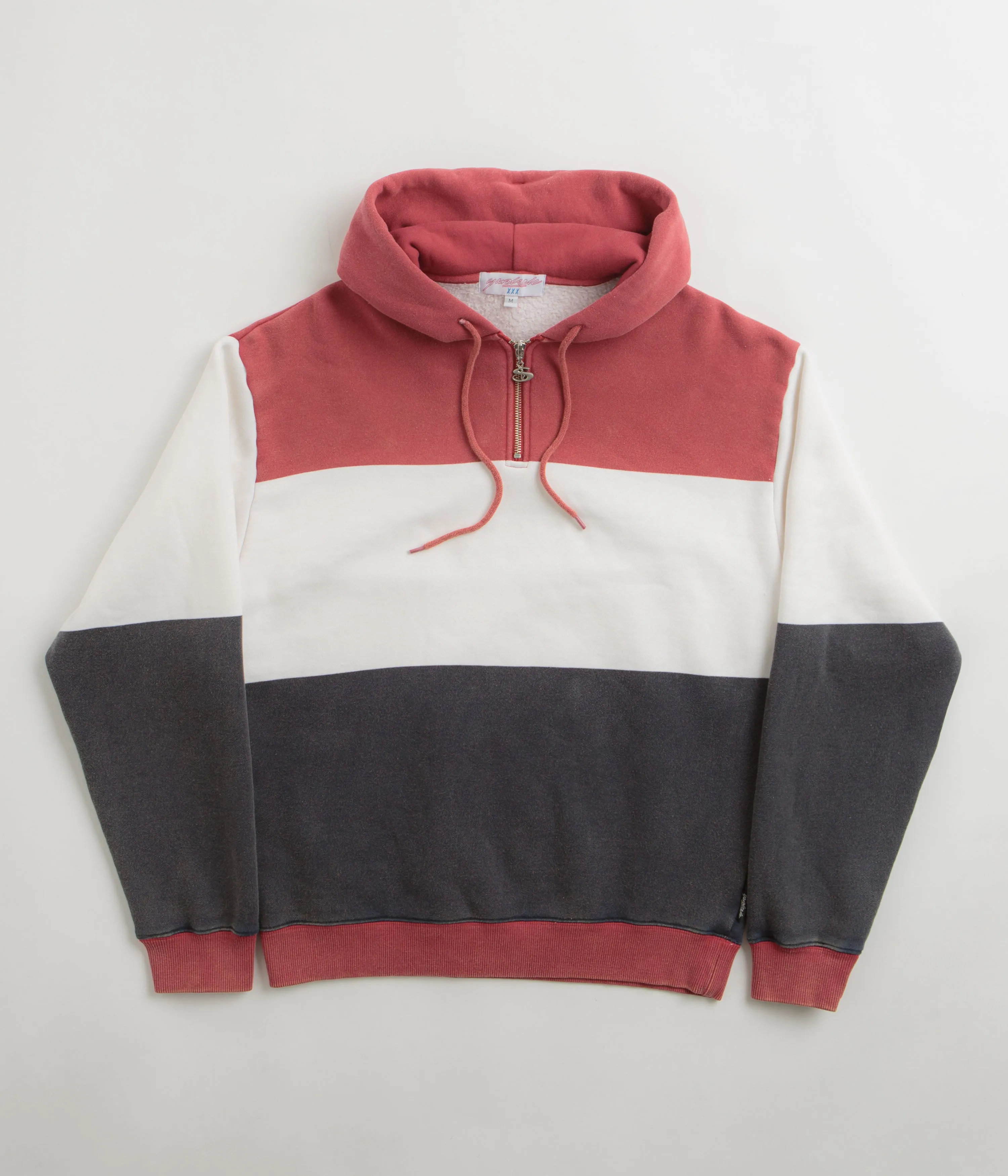 Yardsale Phantasy Quarter Zip Hoodie - Red / White / Navy