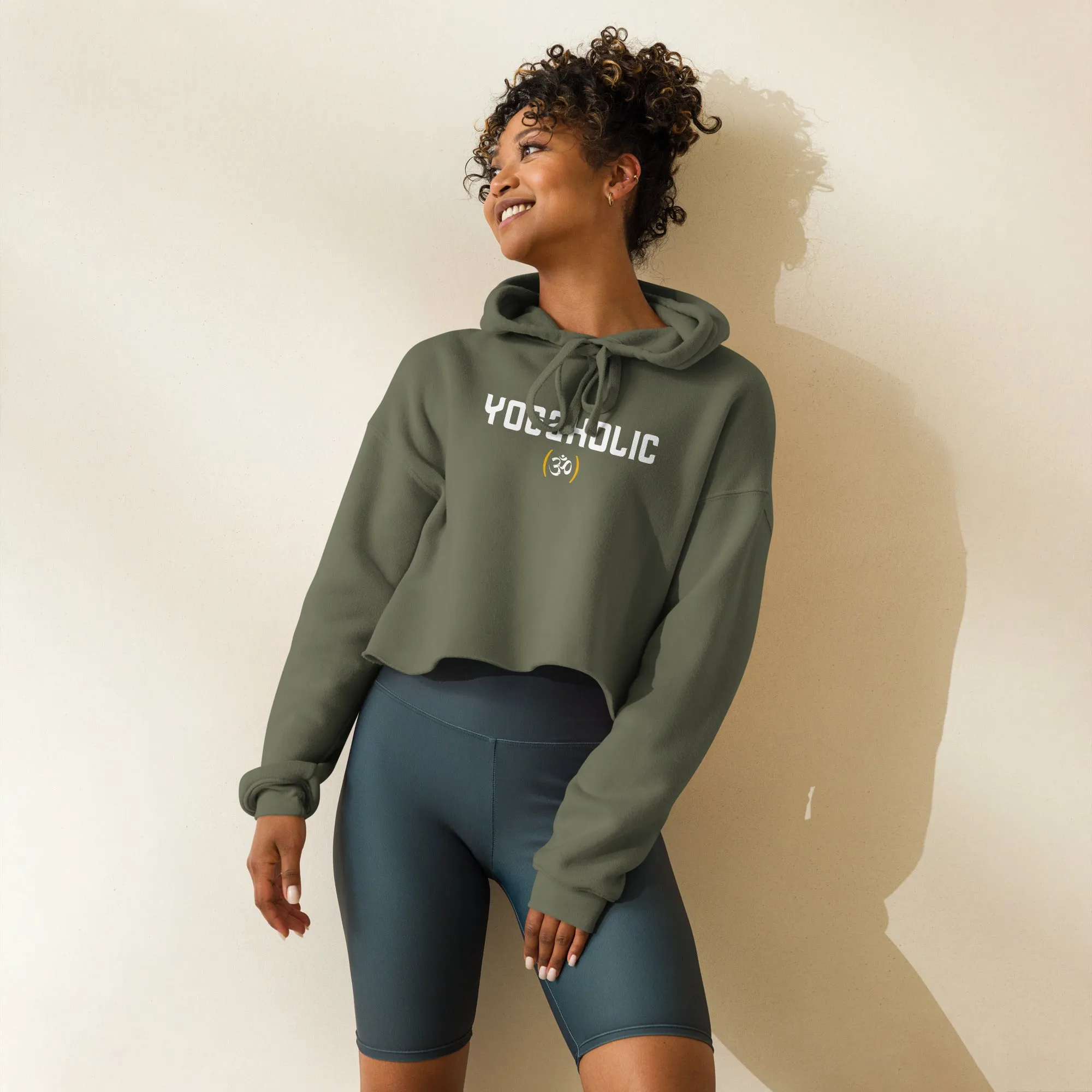 Yogaholic - Crop Fleece Hoodie