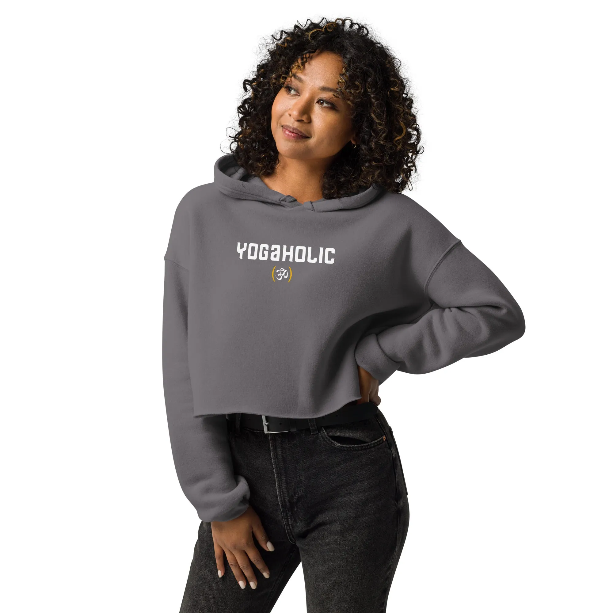 Yogaholic - Crop Fleece Hoodie