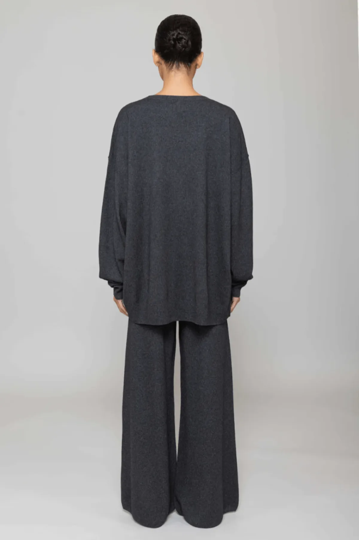 Zoe Oversized Crew sweater - Asphalt